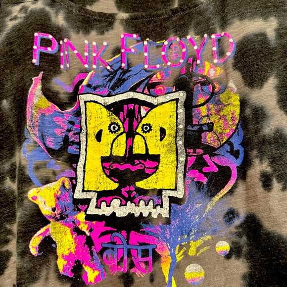 PINK Floyd 2019 Ltd., Women Black /Gray Camo Short Sleeves T-shirt Size M - Picture 2 of 5
